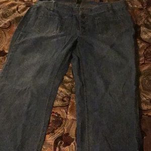 These jeans were hammy downs